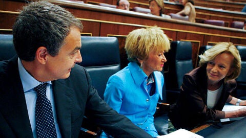 Zapatero, Salgado y De la Vega, en el Congreso