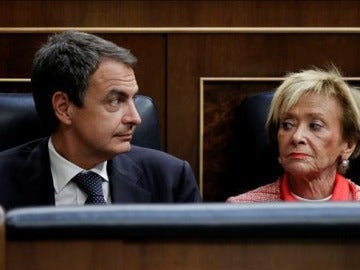 Zapatero y De la Vega en el Congreso