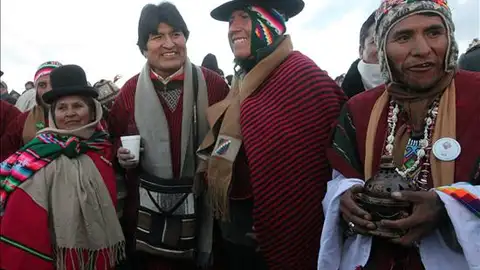 Evo Morales celebra el año nuevo aimara Evo Morales celebra el año nuevo aimara