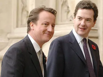 Cameron y su ministro de Economía, Osborne Cameron y su ministro de Economía, Osborne