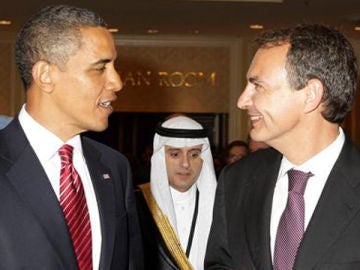 Zapatero y Obama en la cumbre del G20