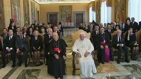 El Papa, con destacados empresarios españoles El Papa, con destacados empresarios españoles