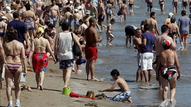 El primer fin de semana de julio, a la playa hasta tronando