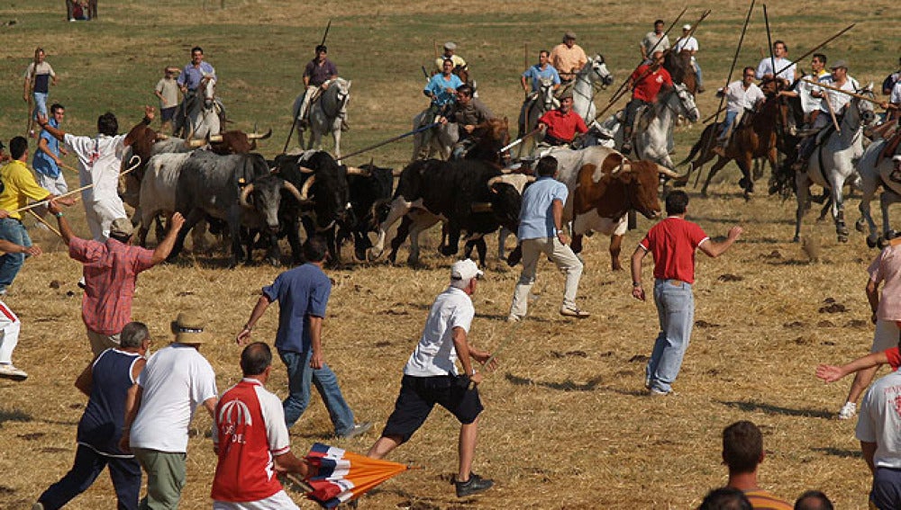 Los encierros son típicos en las fiestas patronales