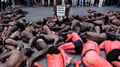 Antitaurinos en Pamplona