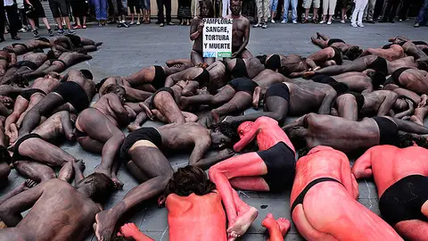 Antitaurinos en Pamplona Antitaurinos en Pamplona