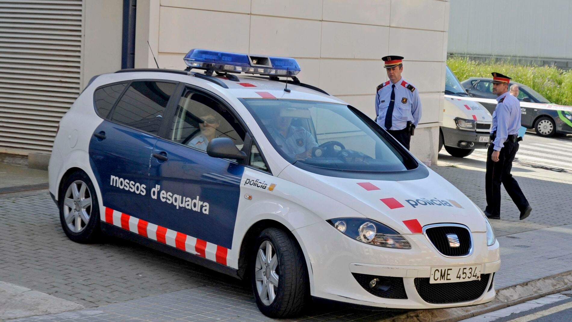 Un coche de los Mossos en un suceso