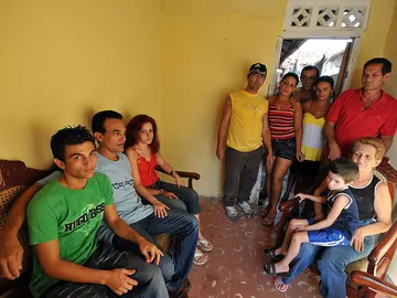 Familia del opositor cubano Lester González Familia del opositor cubano Lester González