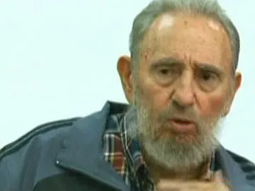 Fidel Castro durante la entrevista Fidel Castro durante la entrevista