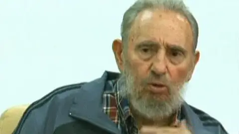 Fidel Castro durante la entrevista Fidel Castro durante la entrevista