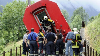 Cuatro españoles heridos en un accidente de tren en Suiza