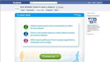 Facebook y Sanitas ayudan a alcanzar el 'peso ideal'