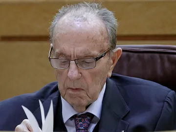 Manuel Fraga durante su intervención Manuel Fraga durante su intervención