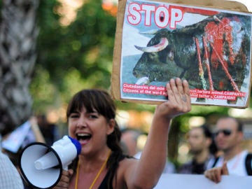 Protesta antitaurina en Barcelona