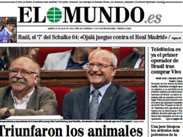 La portada de 'El Mundo' titula la noticia con "Triunfaron los animales"