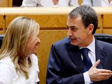 Trinidad Jiménez y José Luis Rodríguez Zapatero Trinidad Jiménez y José Luis Rodríguez Zapatero