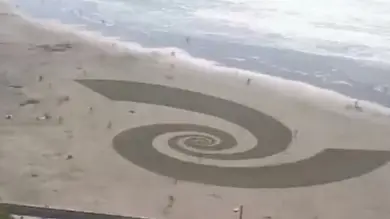 Arte efímero sobre la arena Arte efímero sobre la arena