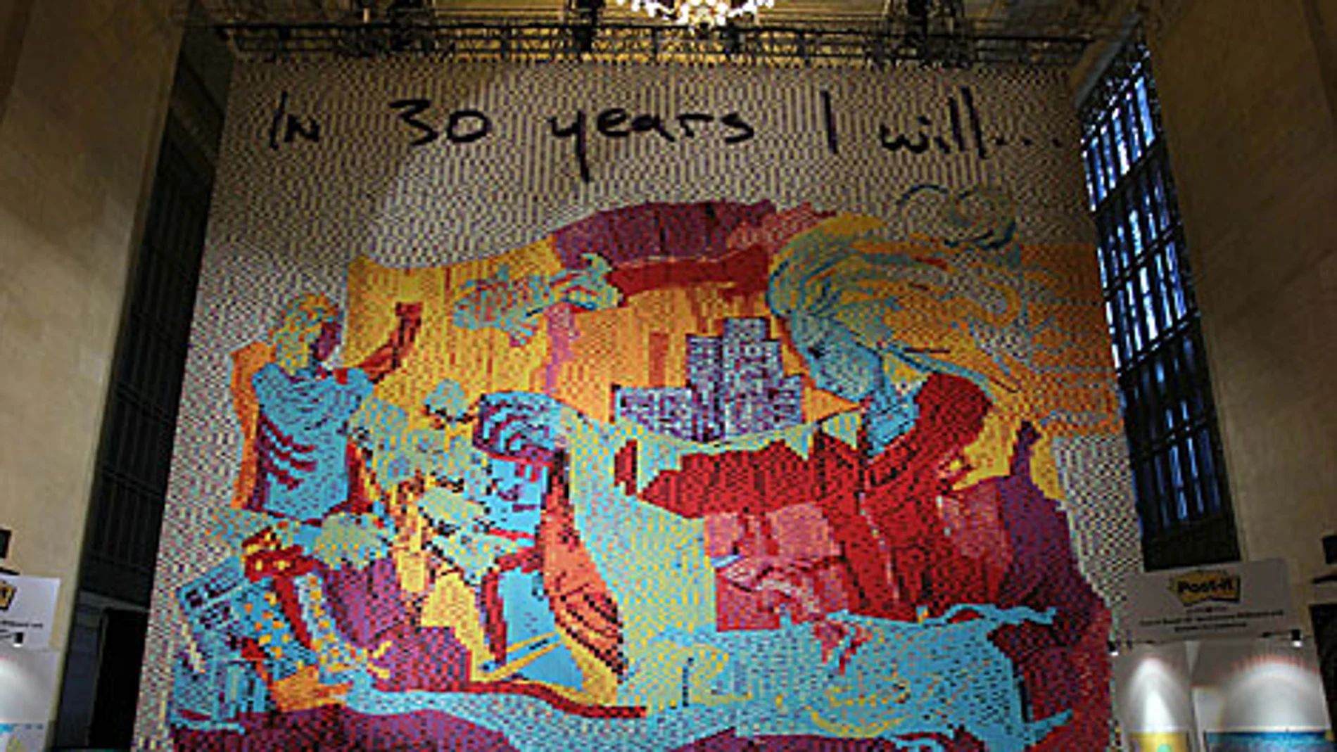 La estación Gran Central se viste de "post-it" La estación Gran Central se viste de "post-it"