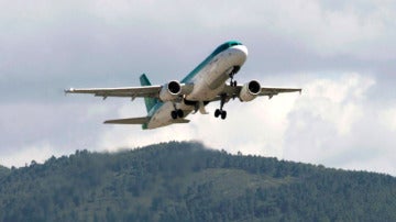 Un avión despega en el aeropuerto de Bilbao