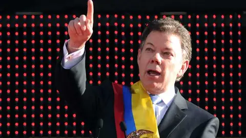 El presidente de Colombia Juan Manuel Santos El presidente de Colombia Juan Manuel Santos