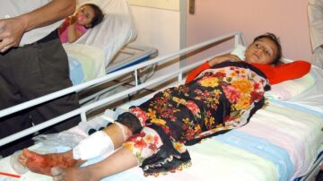 Una de las pequeñas de la familia se recupera en un hospital