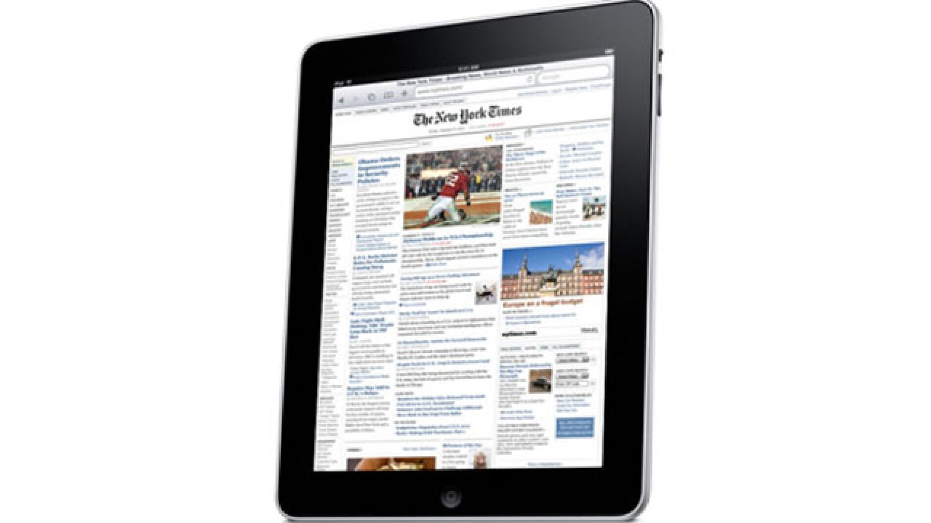 Peri&oacute;dico digital en un Ipad
