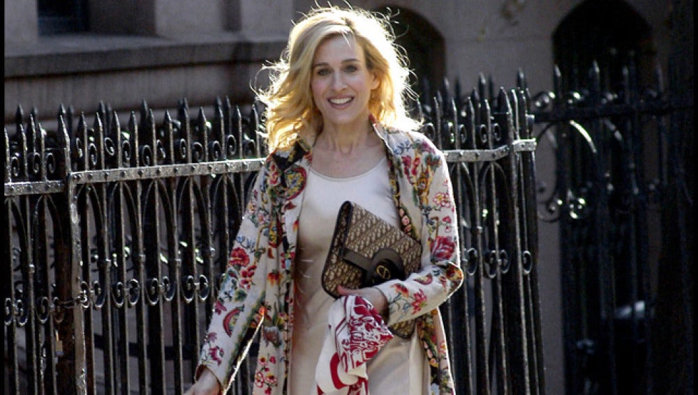 Sarah Jessica Parker durante el rodaje de la serie