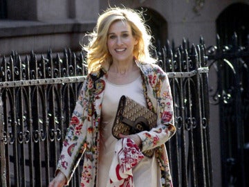 Sarah Jessica Parker durante el rodaje de la serie