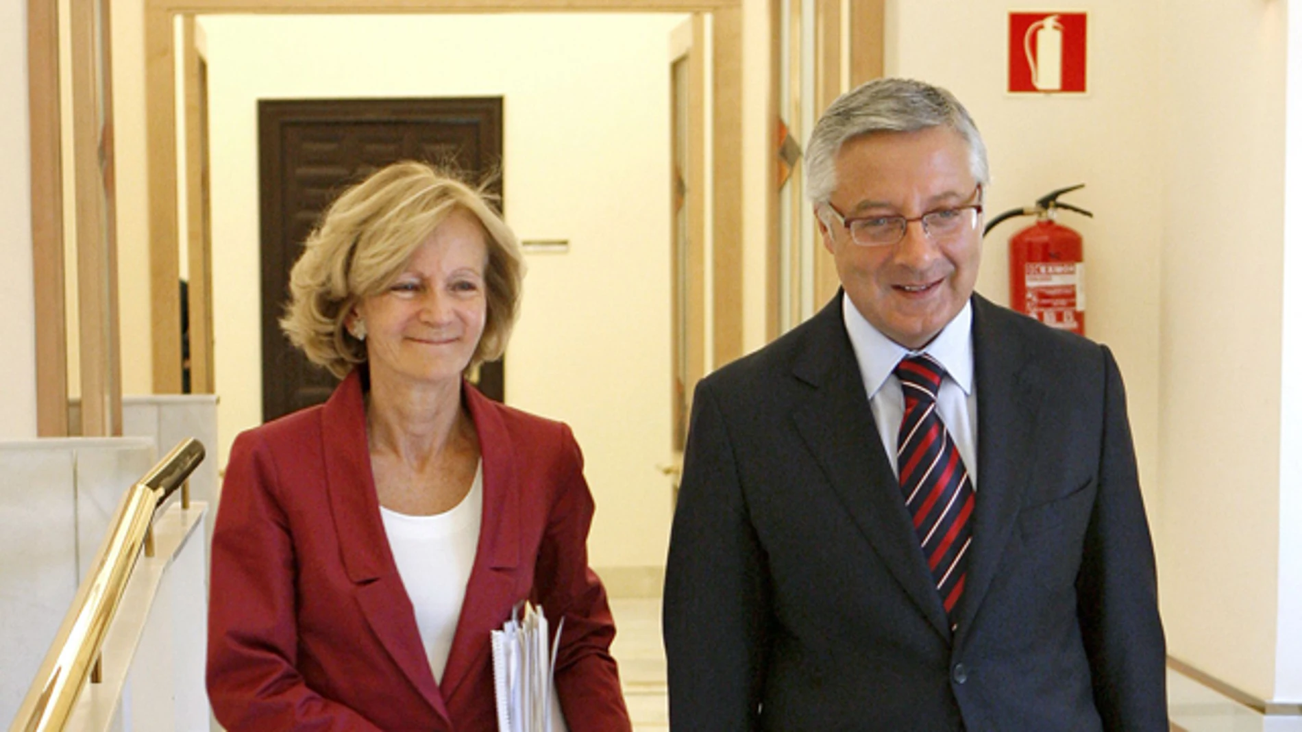 Salgado y Blanco antes de la reunión Salgado y Blanco antes de la reunión