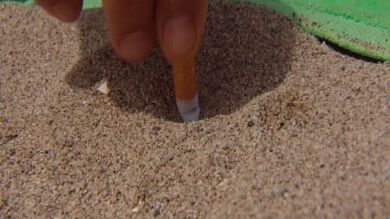 Playa limpia, refresco gratis