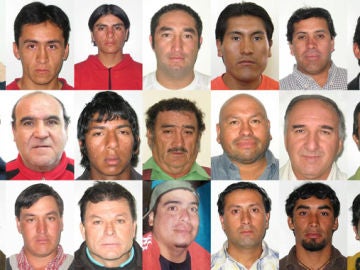 21 de los 33 mineros atrapados en Chile