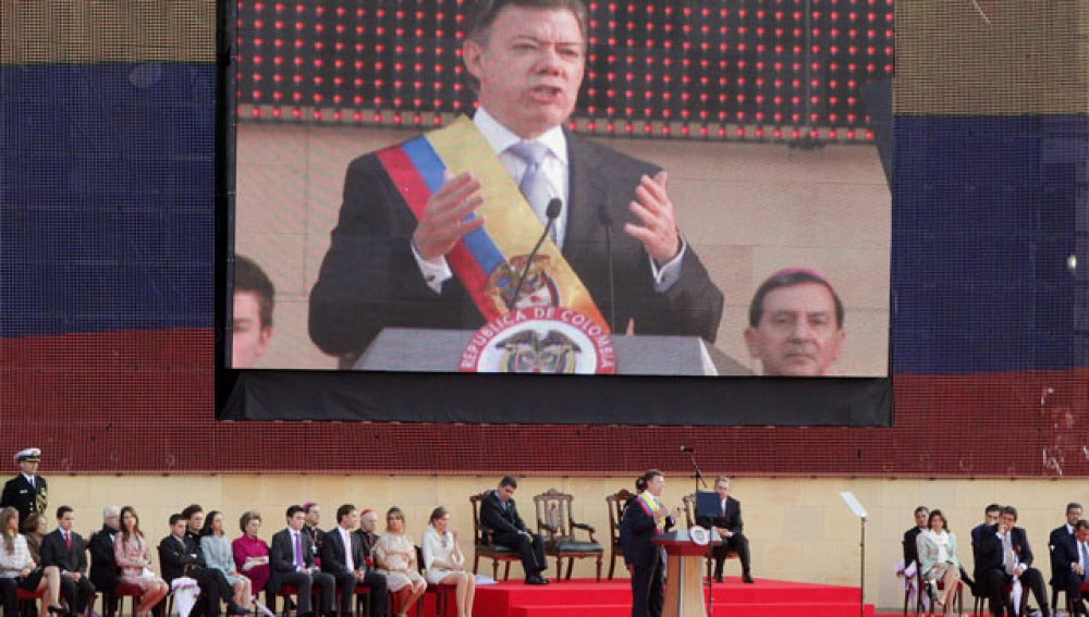 Acto de investidura del Presidente Santos