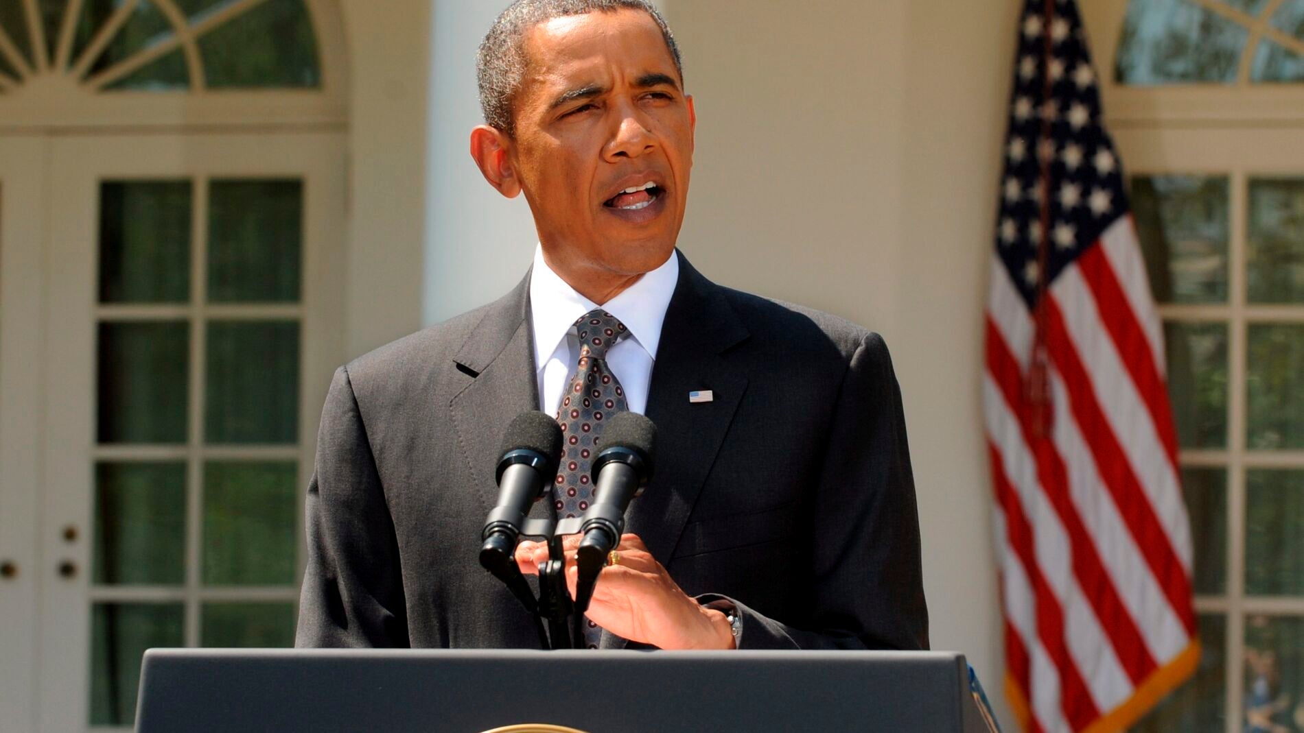 El presidente de los EEUU da un discurso