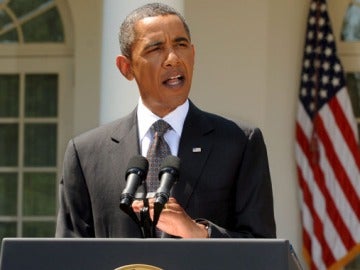 El presidente Obama durante una comparecencia