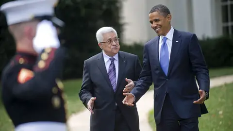 Mahmud Abbas y Barack Obama en la Casa Blanca Mahmud Abbas y Barack Obama en la Casa Blanca