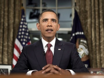 Obama en su discurso en el Despacho Oval