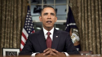 Obama en su discurso en el Despacho Oval