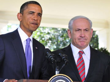 Barack Obama y Benjamin Netanyahu en una comparecencia en la Casa Blanca