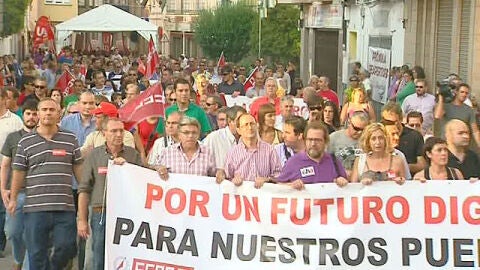 Protesta en Armino, Teruel
