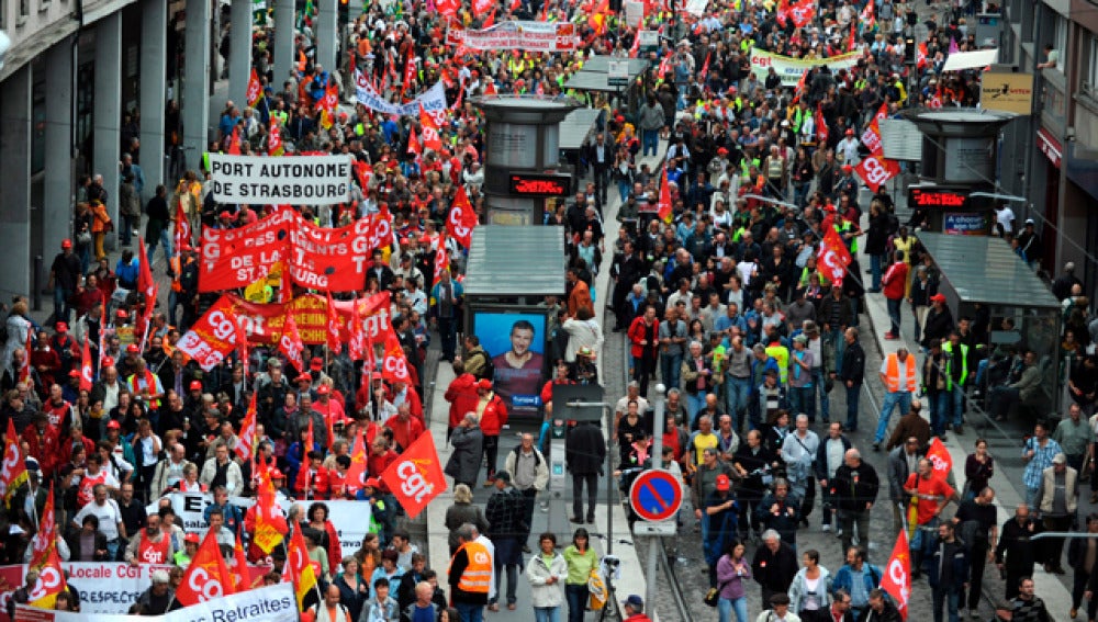 Manifestación en Estrasburgo