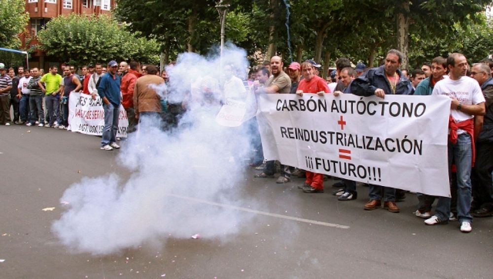 Protestas de los mineros en León