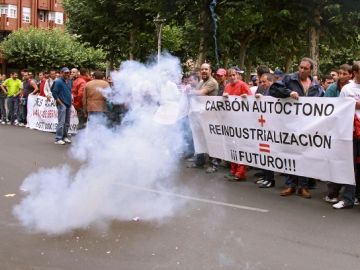 Protestas de los mineros en León