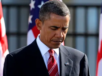 Obama antes del discurso Obama antes del discurso