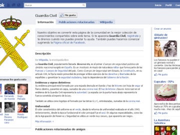 Perfil de la Guardia Civil en Facebook Perfil de la Guardia Civil en Facebook