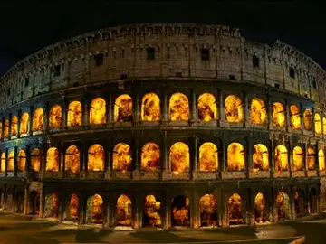 Efecto óptico en el Coliseo romano Efecto óptico en el Coliseo romano