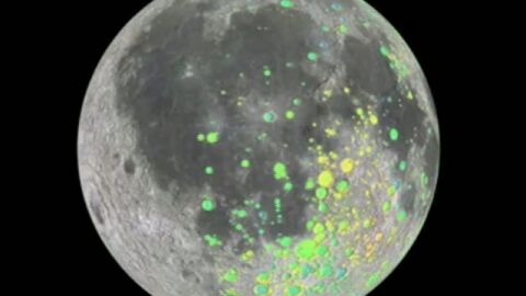 Mapa de los cr&aacute;teres de la luna