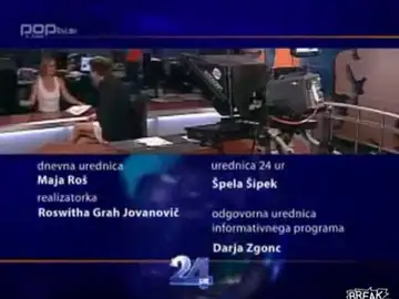 Presentador en calzoncillos en la televisión eslovena Presentador en calzoncillos en la televisión eslovena