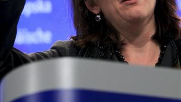  La comisaria europea de Interior, Cecilia Malmström, durante una rueda de prensa