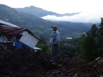 Derrumbe por las lluvias en México