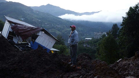 Derrumbe por las lluvias en M&eacute;xico